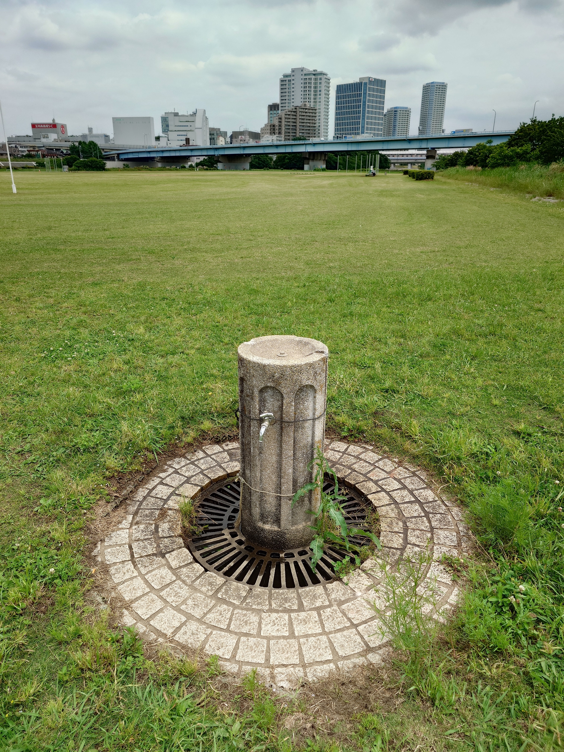 ピクセルビニングによる通常の12MPアウトプットと48MPアウトプットを比較してみた。やはり高画素による描写力は素晴らしい。蛇口の立体感と遠景の建物、芝の様子が比べものならない