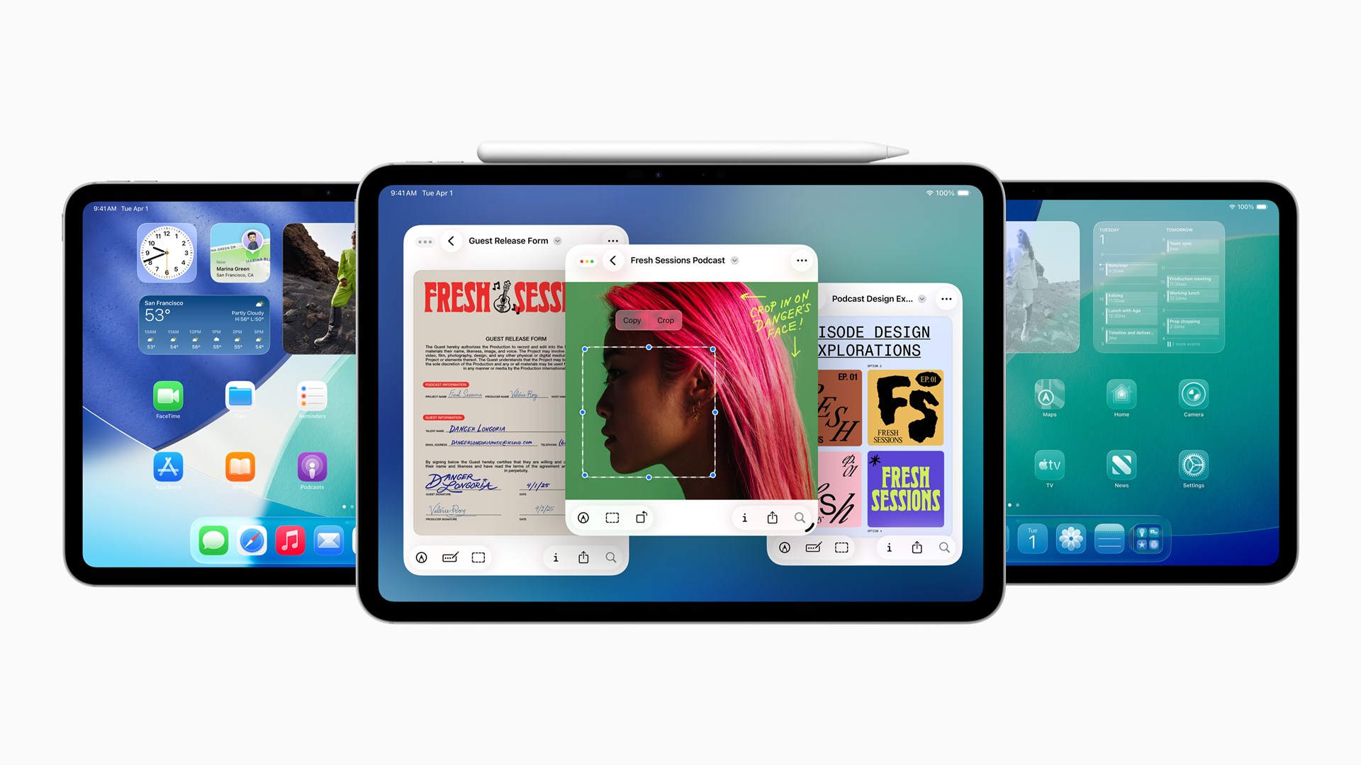 様々な新機能が盛り込まれたiPadOS 26。正式リリースは今秋を予定している。※画像はAppleプレスリリースより抜粋（以下同様）。