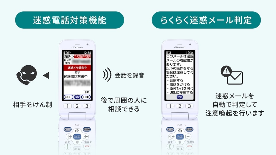 ドコモから6年ぶりの「らくらくホン F-41F」、シニア向けの折りたたみ