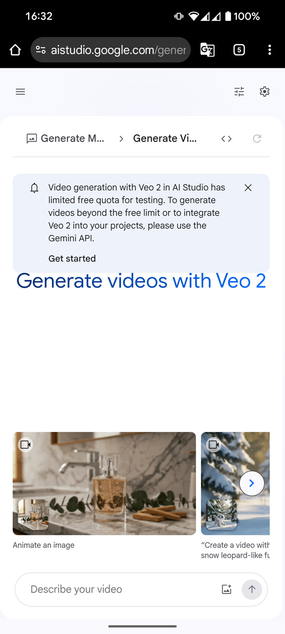 AI動画生成などさまざまな機能がある「Google AI Studio」