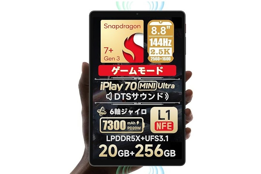 ALLDOCUBE iPlay 70 mini Ultra　おまけ付き プライムデー限定】8インチ最強の怪物が3万円台。ALLDOCUBE