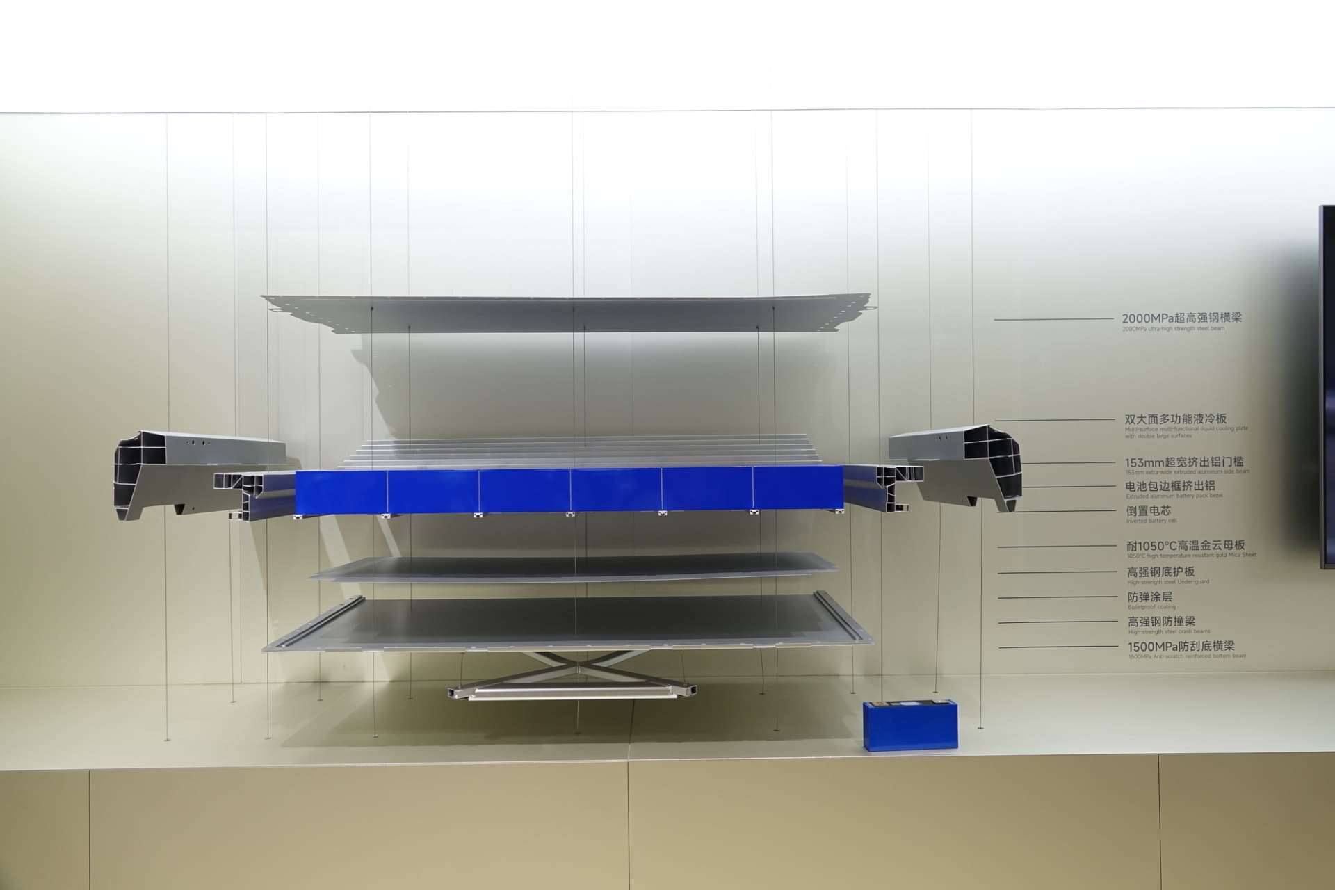 バッテリーセルと放熱構造