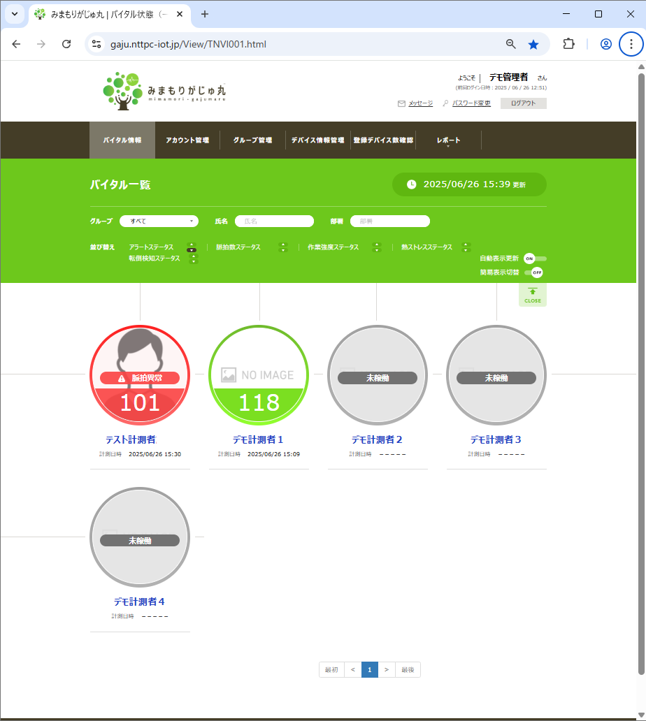 管理者向け画面（写真提供：ソニーネットワークコミュニケーションズ）