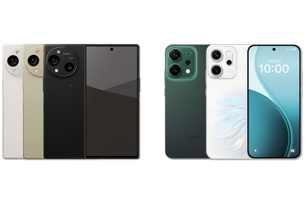 左=AQUOS R10、右=OPPO Reno14 5G