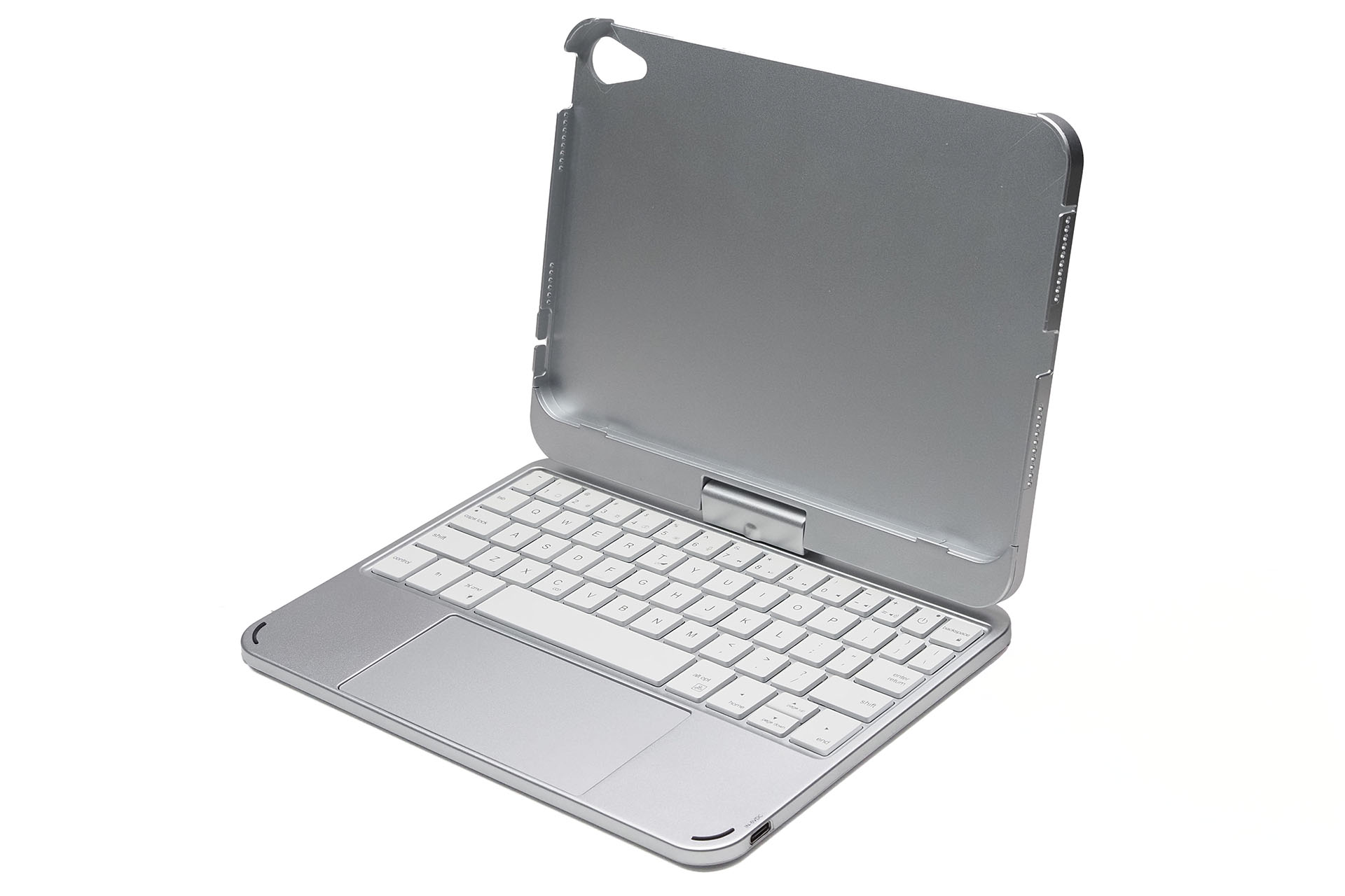 キーボード付きのiPad miniカバーといった感じの製品。上部にiPad miniをセットして使う。