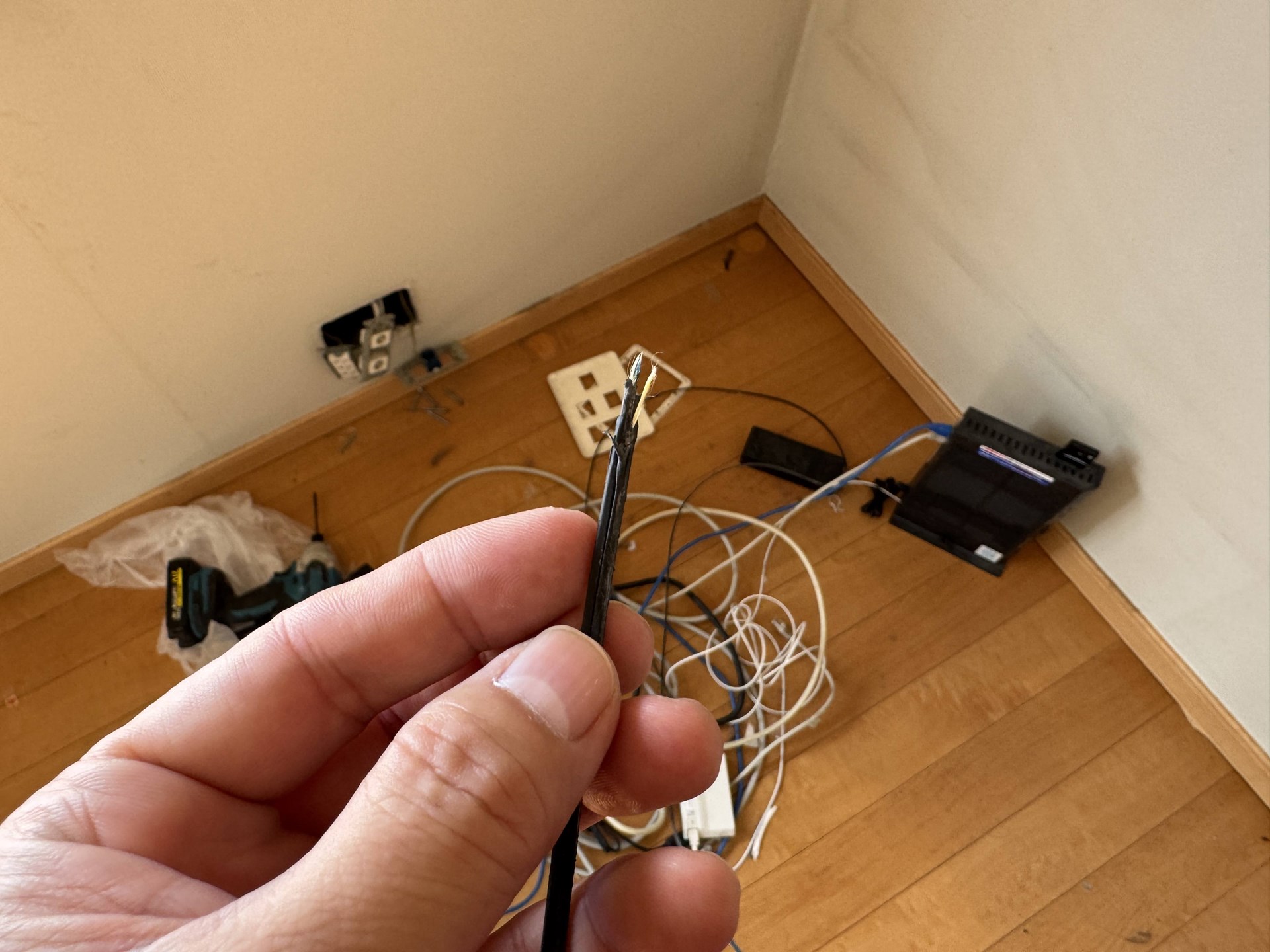 無残にも光回線は引きちぎられていた……