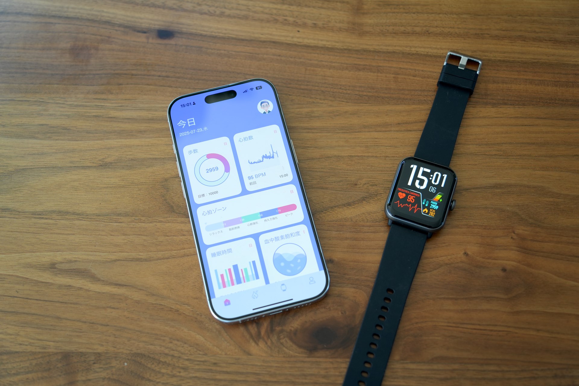 スマートウォッチ 01は文字盤が大きく、情報が見やすいことが利点