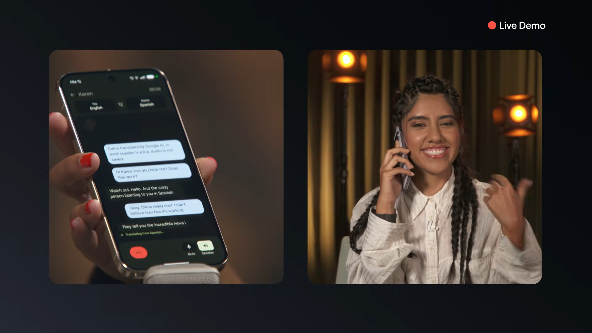 翻訳も画面に表示される