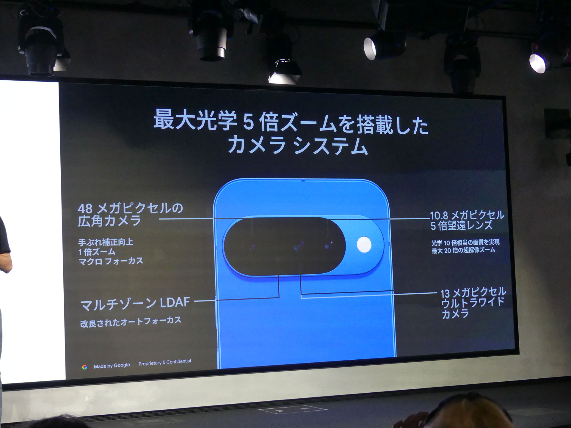 それまでの2眼から、望遠カメラを加えて3眼カメラシステムに進化。