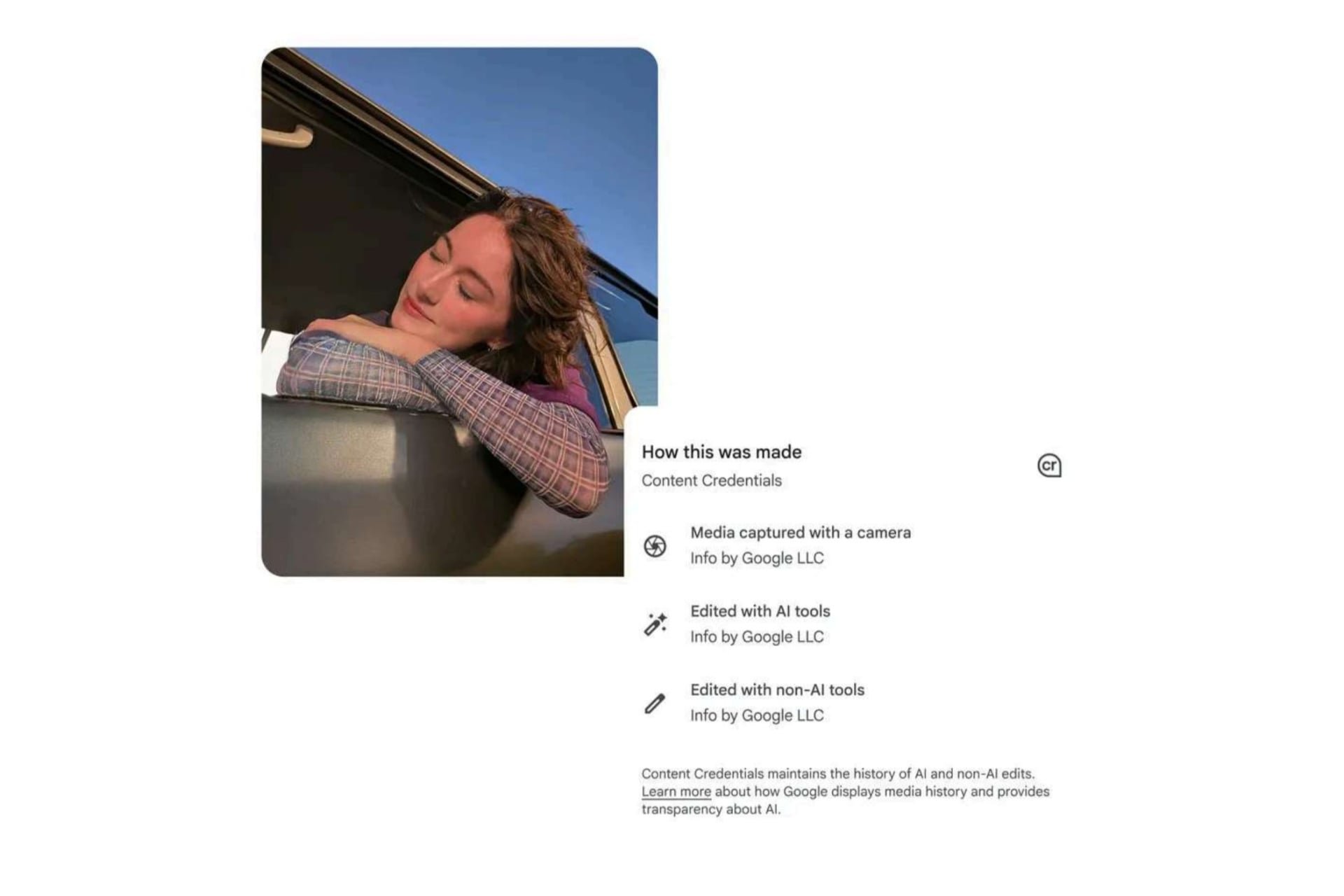 画像がどのように作成・編集されたのか確認できる