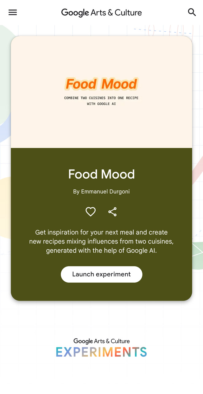 「Launch experiment」をタップしてスタート