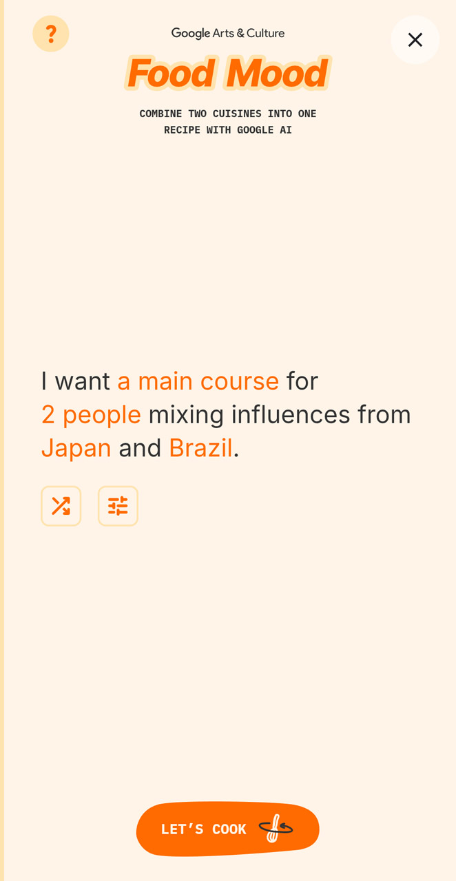 プロンプトの調整が完了したら「LET'S COOK」をタップ