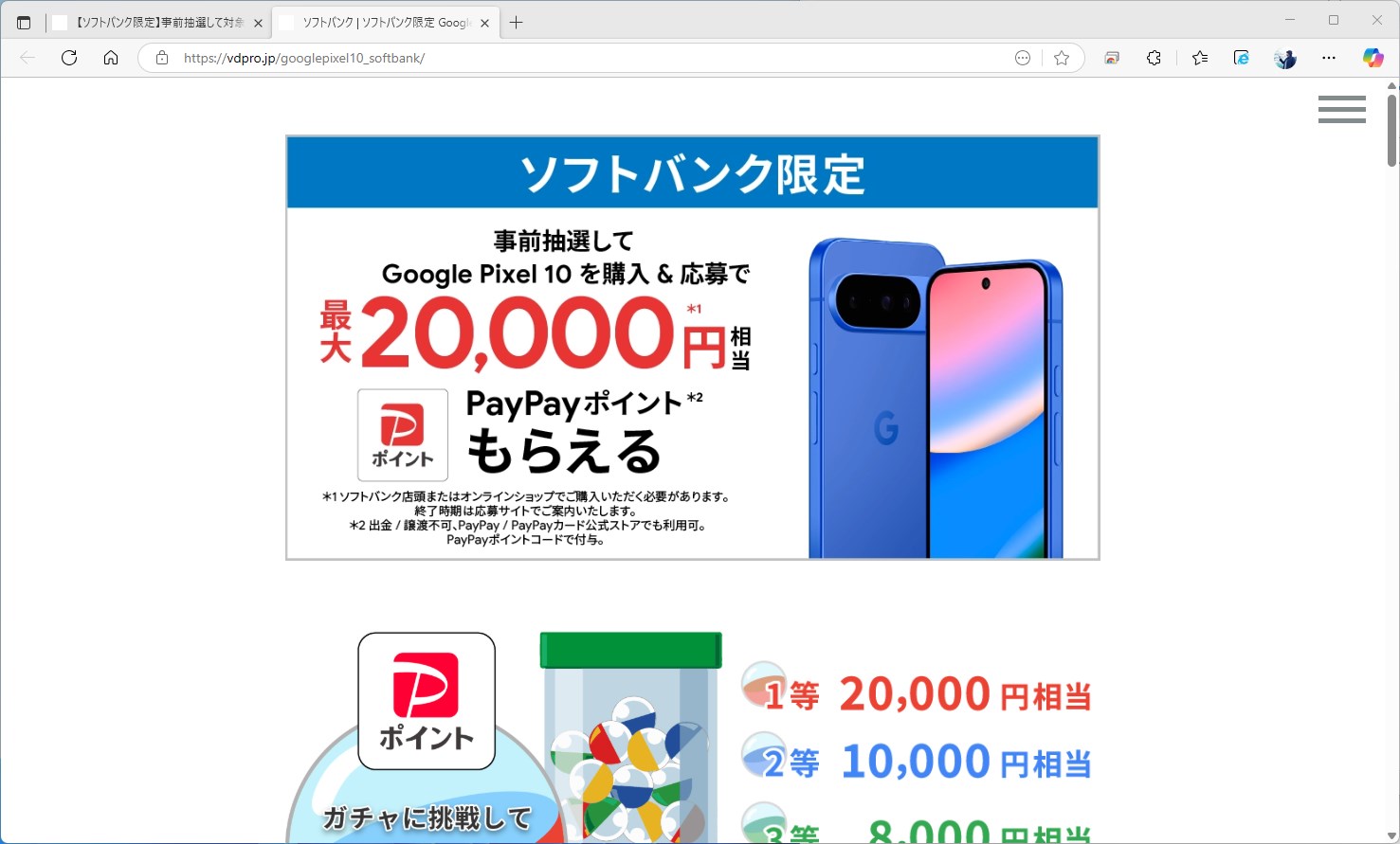 あくまで主催はグーグル（割引の範囲を超えないため、ここは重要なポイント）だが、最大で2万ポイントが当たる。場合によっては実質価格がマイナスになることも