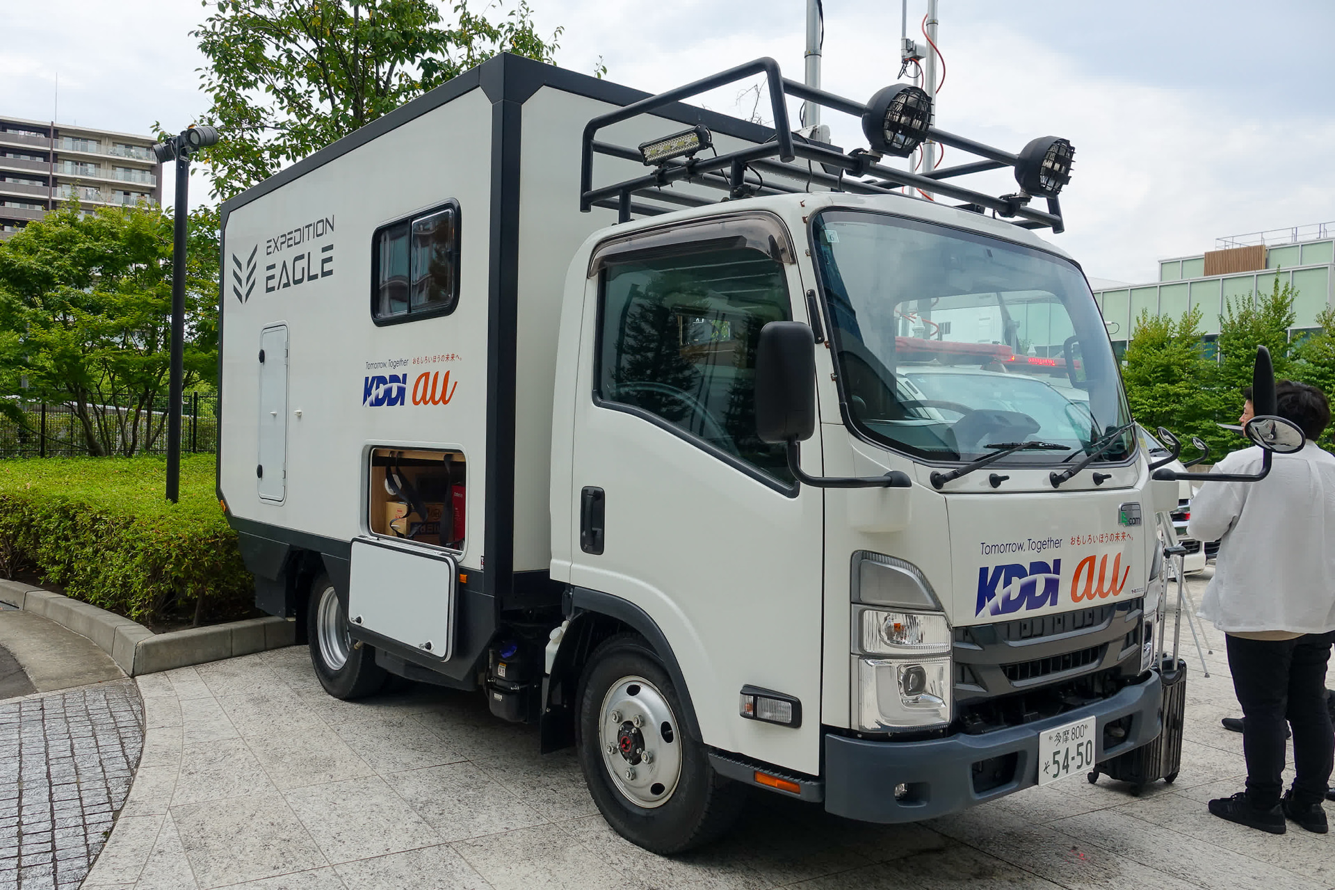 能登にも向かったベースキャンプ車両。最近ではイベント対応時にスタッフの休憩用に使用されたという