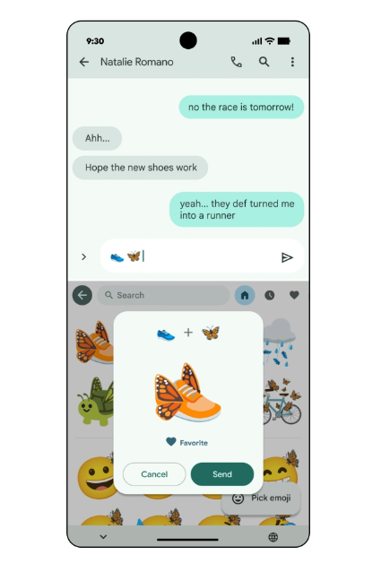 「Emoji Kitchen」のお気に入り機能