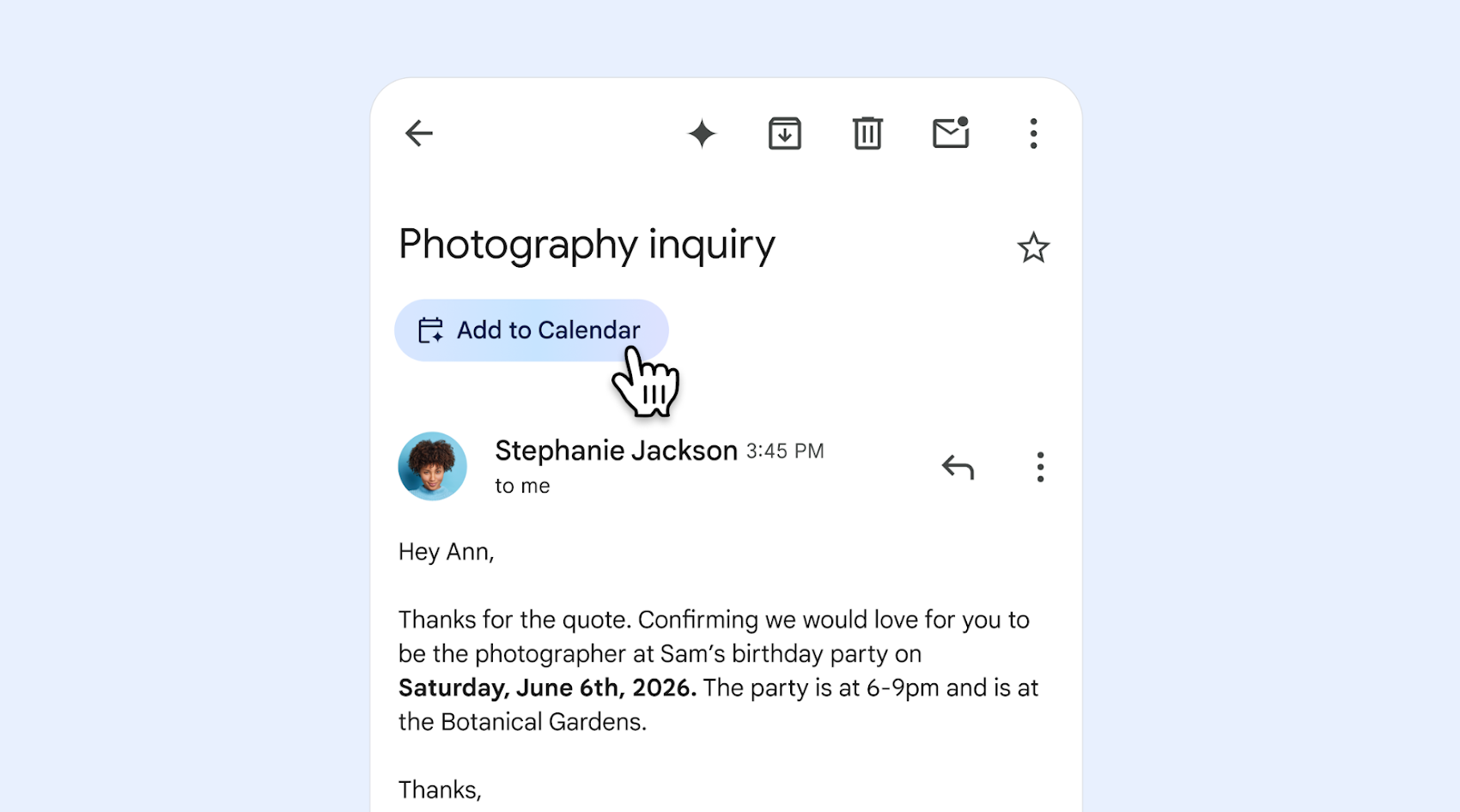 モバイル版「Gmail」にも「カレンダーに追加」から予定登録可能に