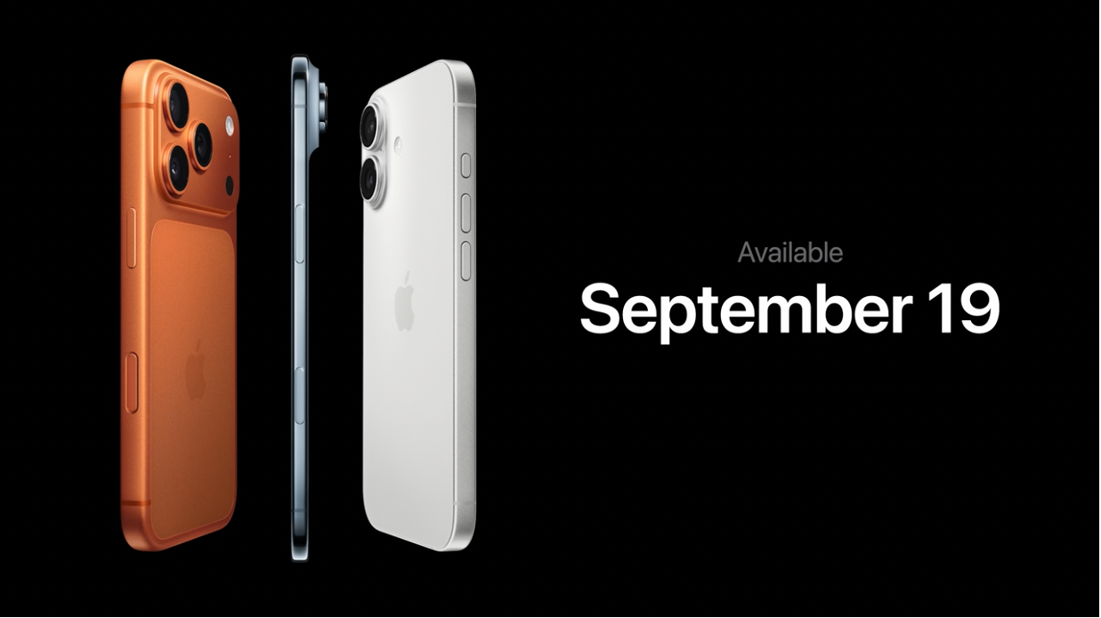 iPhone 17シリーズは無印（右）、Air（中央）、Pro2タイプの4モデル、9月19日発売