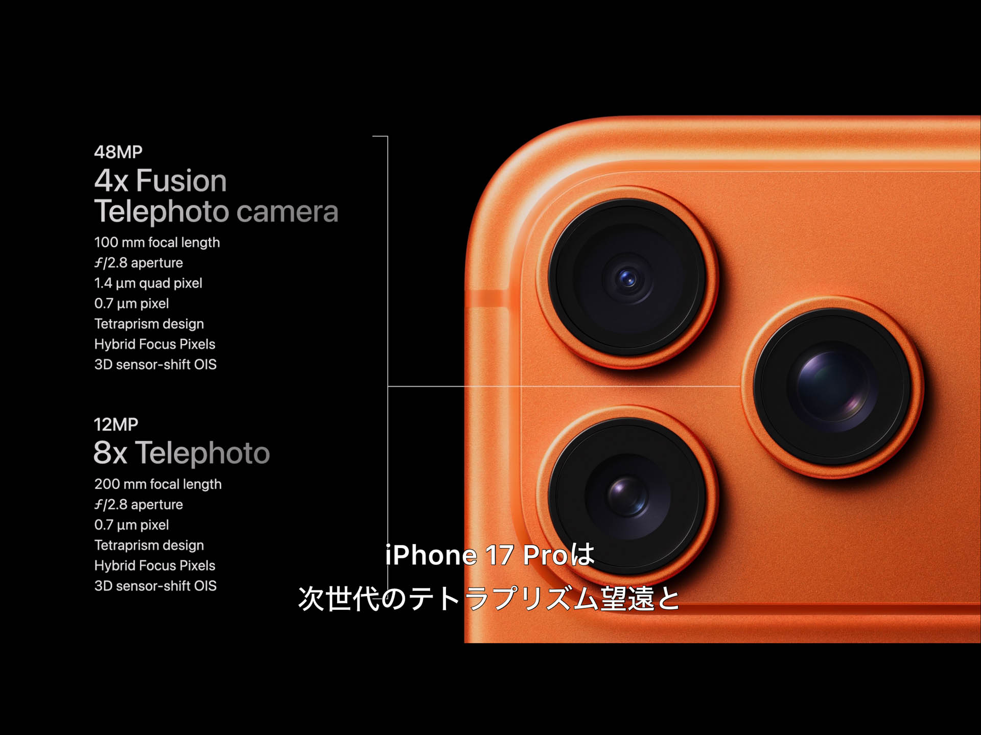 iPhone 17 Proの望遠カメラスペック