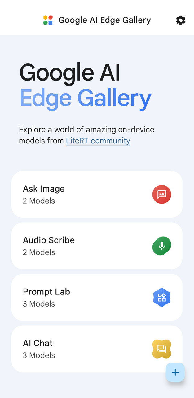 通信不要でAI画像・音声認識などが可能な「Google AI Edge Gallery」
