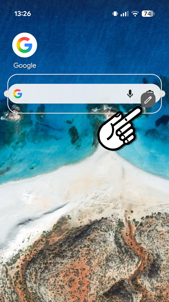 配置を確定する前に鉛筆アイコンで設定画面へ