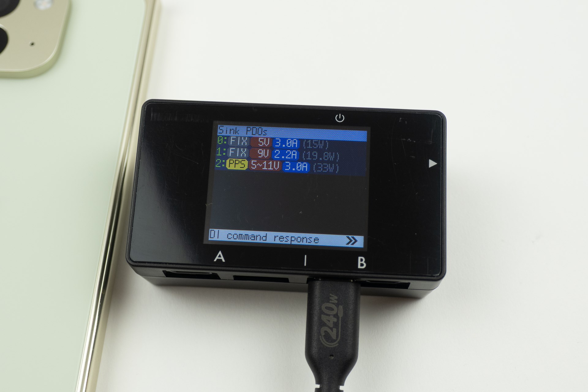 USB Cable Checker 3で計測した充電性能