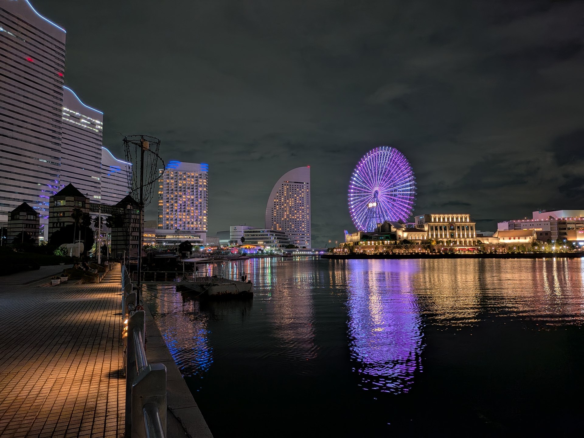 「夜景モード」の1倍で撮影