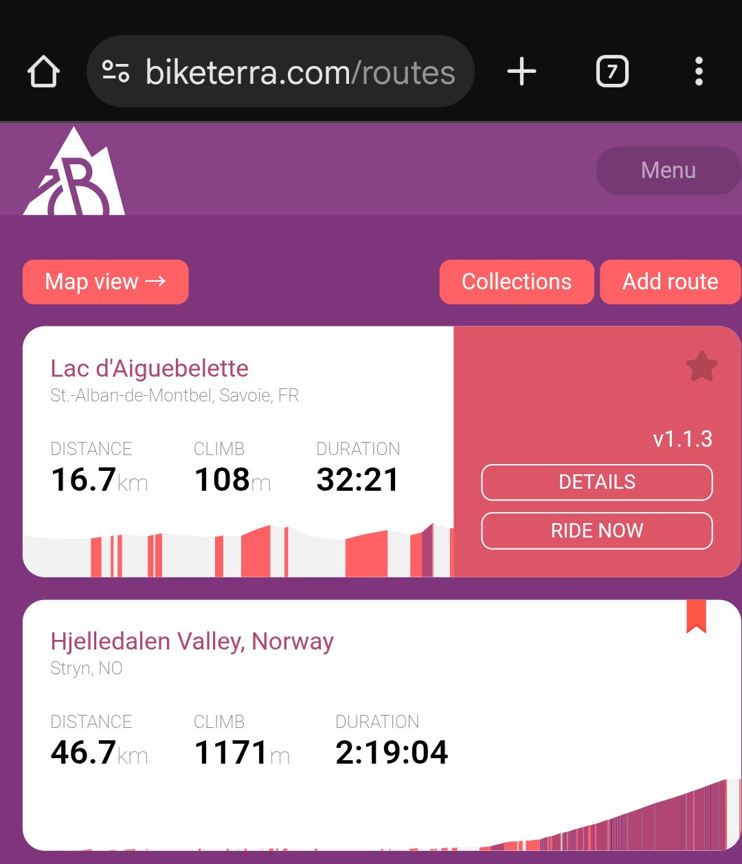 「RIDE NOW」を選べばすぐに走行画面に切り替わる