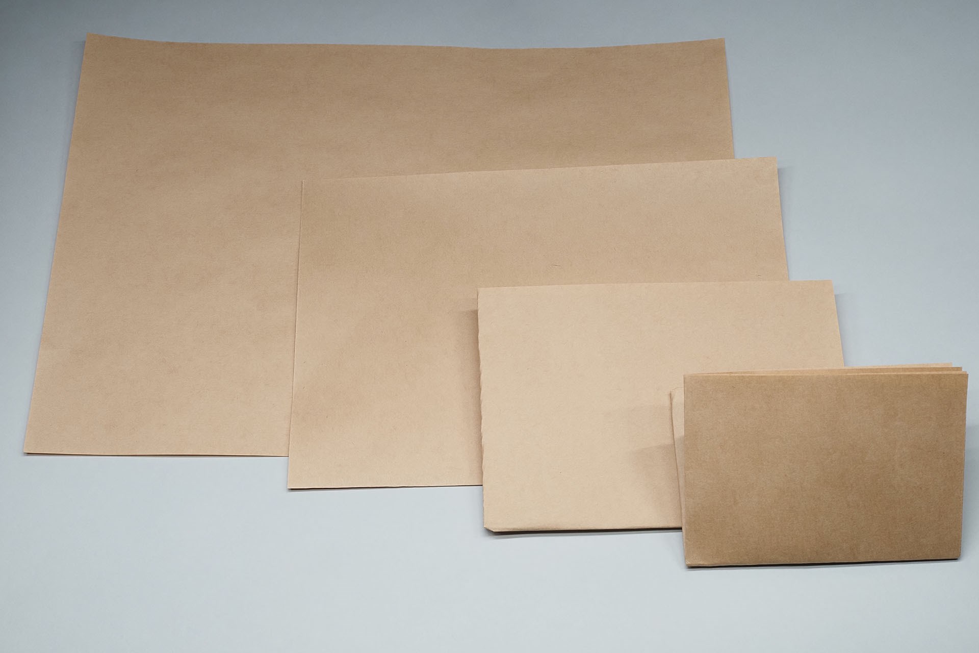 A4サイズの紙の大きさは210×297mm。これを半分に折るとA5サイズとなり148×210mmになる。さらに半分に折るとA6サイズとなり105×148mmとなる。さらに半分に折るとA7サイズとなり75×105mmとなる。A4サイズを2枚並べるとA3サイズとなり297×420mmとなる。A4サイズ用紙1枚で、いろいろ＆アリガチなフットプリントを目の前に再現できる。あらかじめカットしてサイズを書いておくと、いつでもスグ使えて便利。