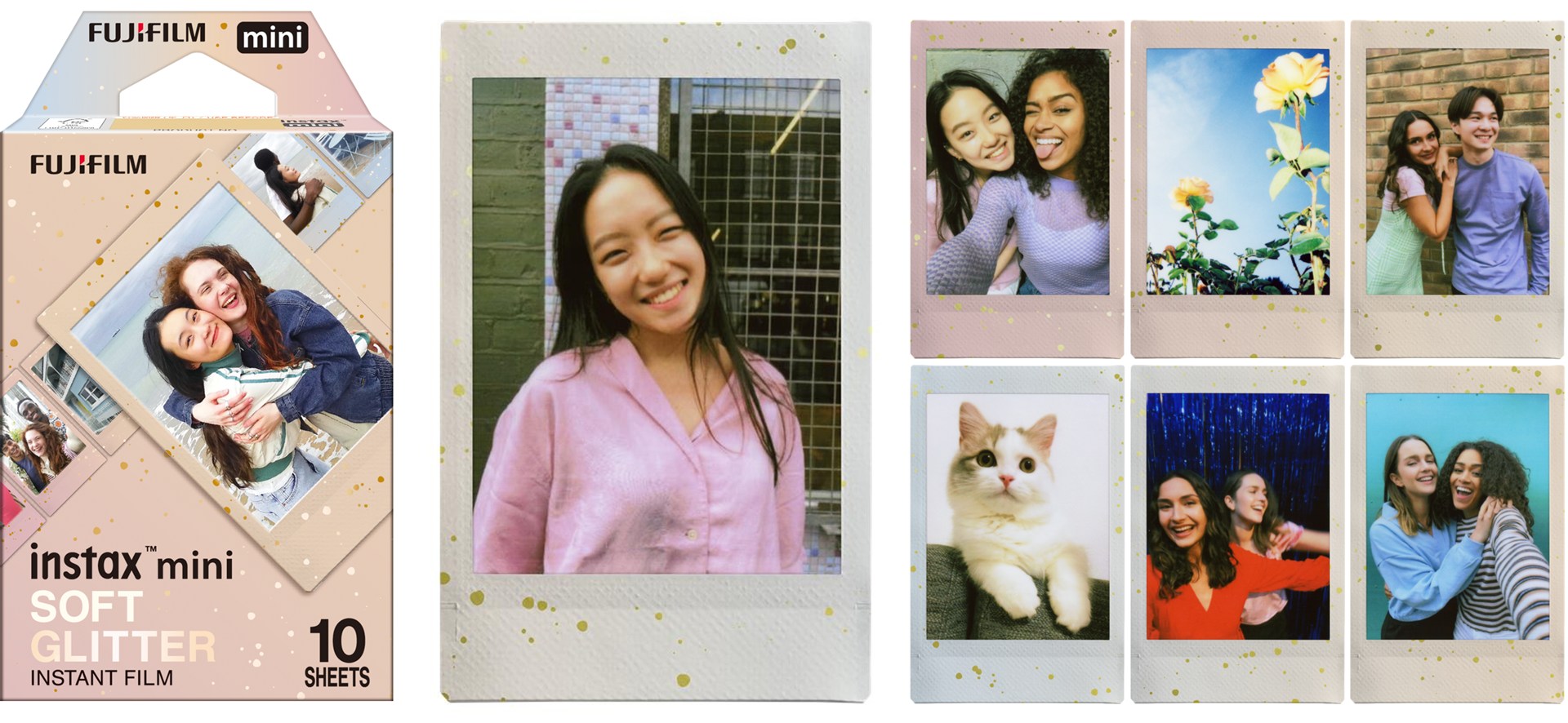 ゴールドのアクセントで彩った一枚ずつ異なる柔らかい色合いのミニフォーマットフィルム「SOFT GLITTER」