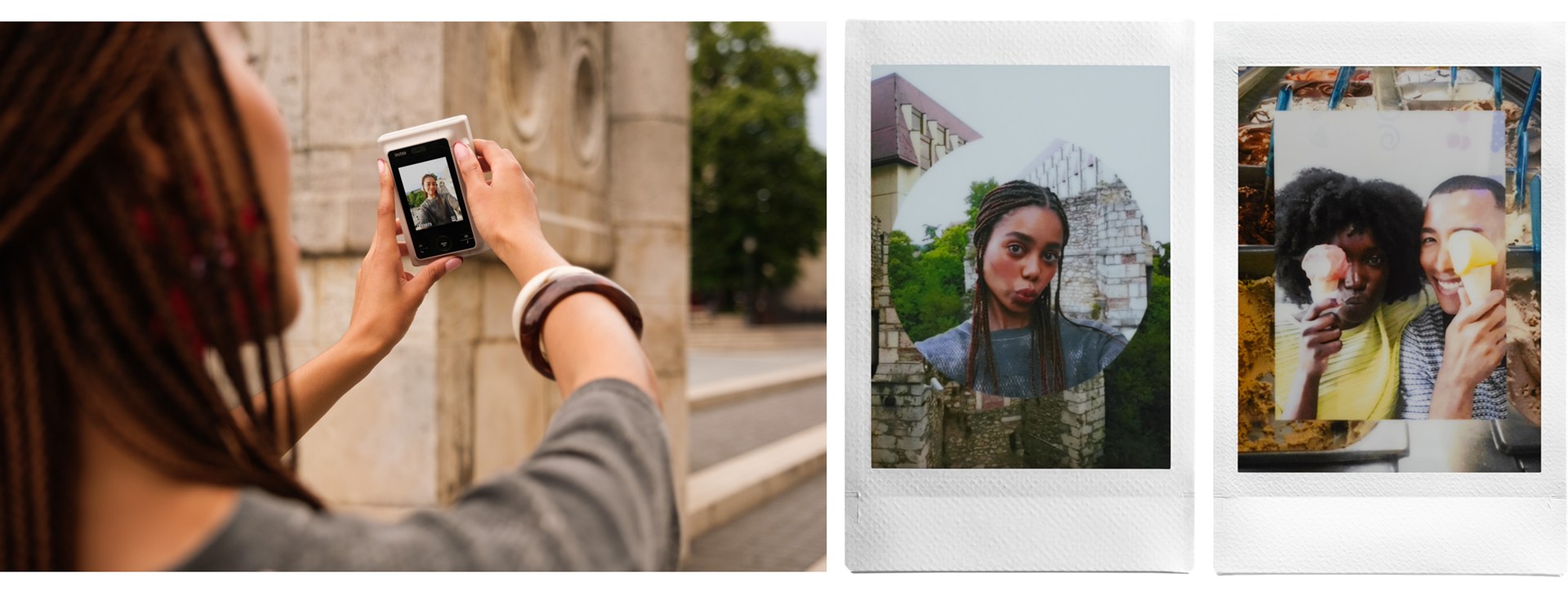 セルフィーカメラで自撮りできる