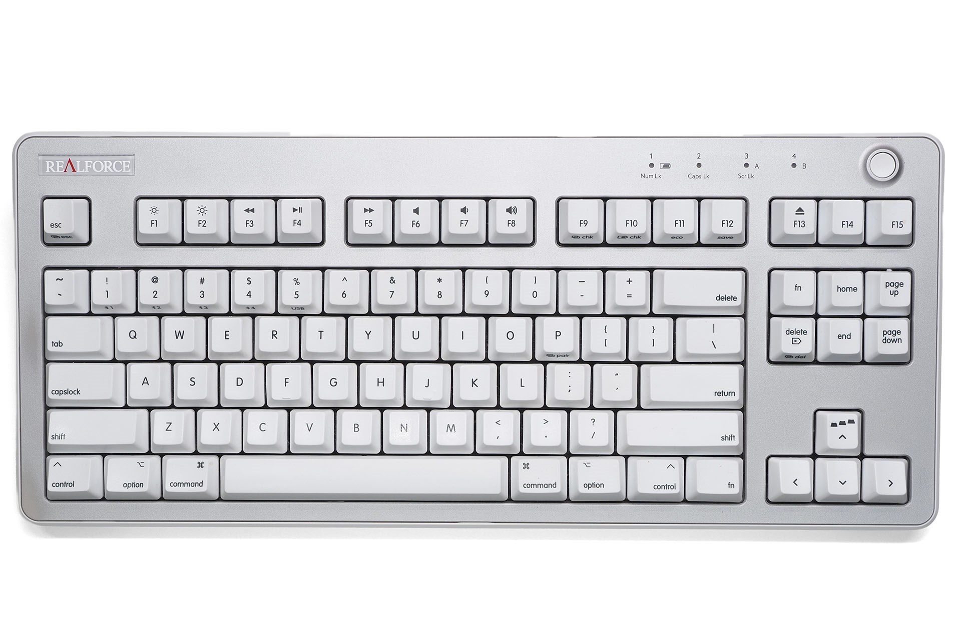 俺が日常的に愛用しているテンキーレスキーボードこと東プレ「REALFORCE R3 R3HH21」。テンキーレスなのでコンパクトだ。