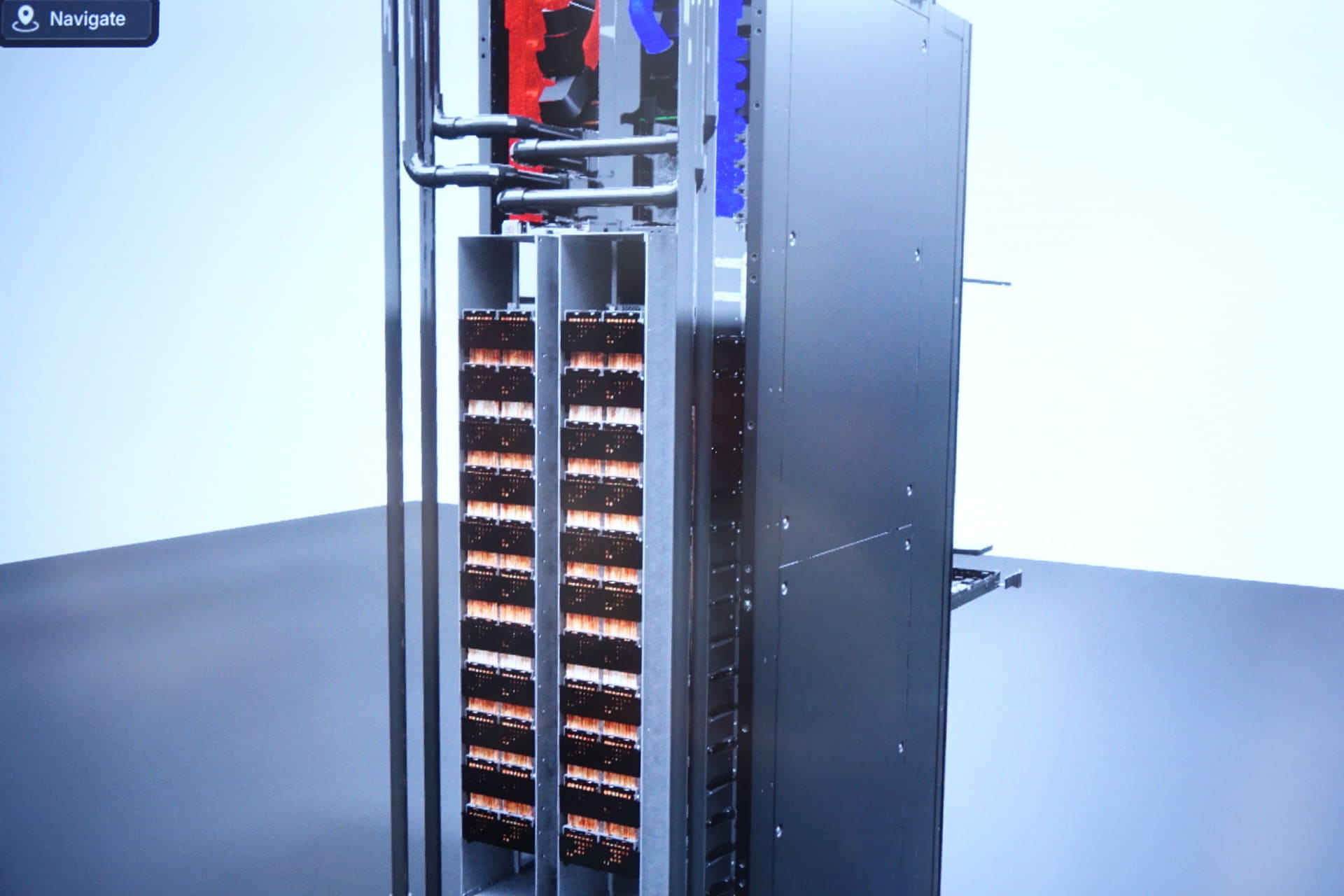 バーチャルでサーバーを細かく見られる展示