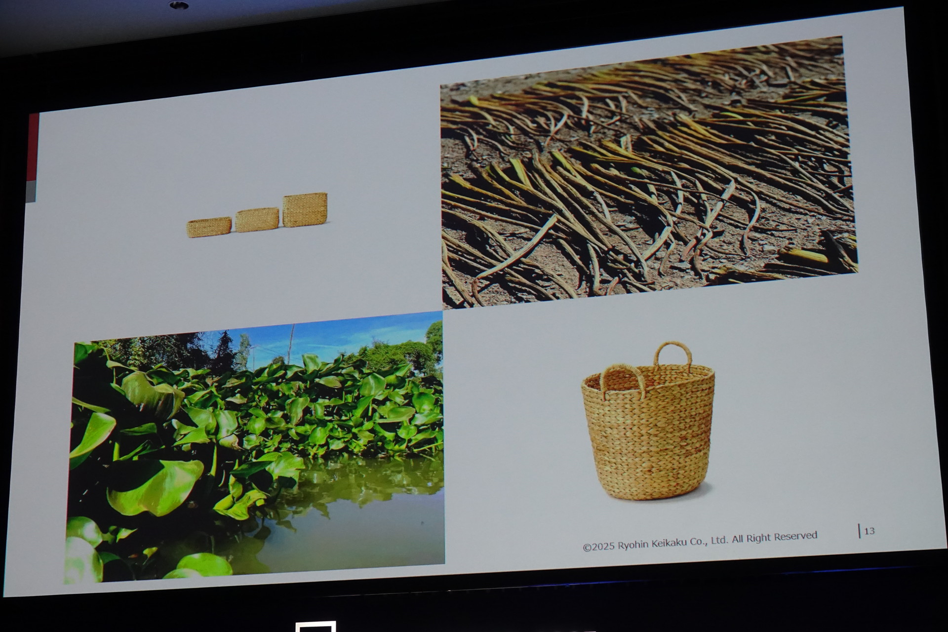 廃材として捨てられる草や竹を活用した製品