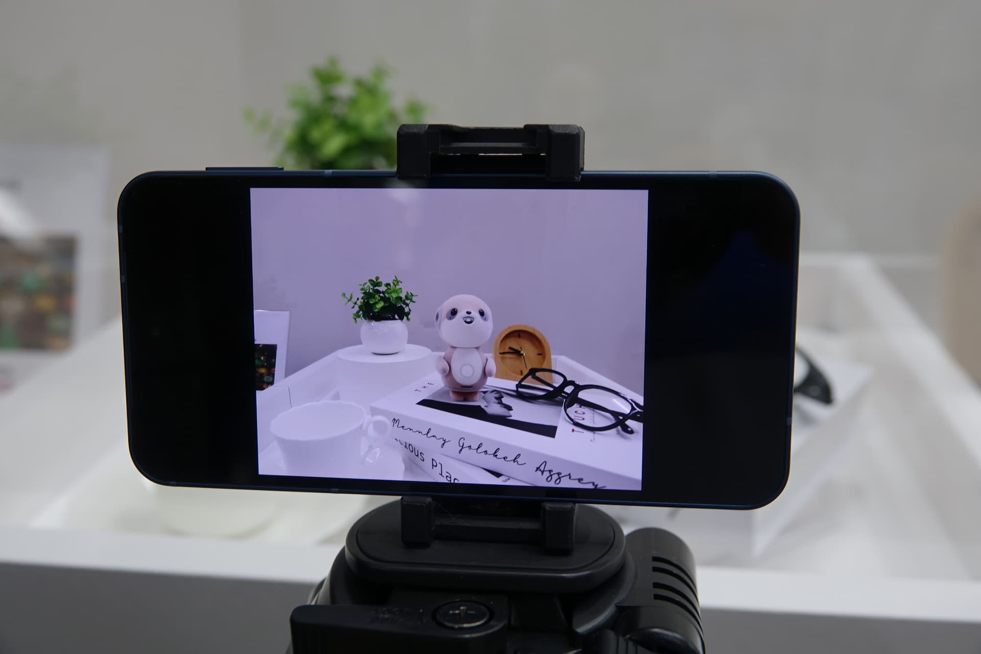 ショーケースモード。撮影した写真から反射が軽減されている