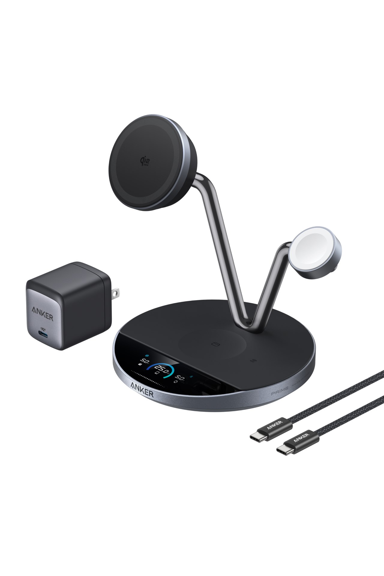 Anker Prime Wireless Charging Station（3-in-1、MagGo、AirCool、Dock Stand）