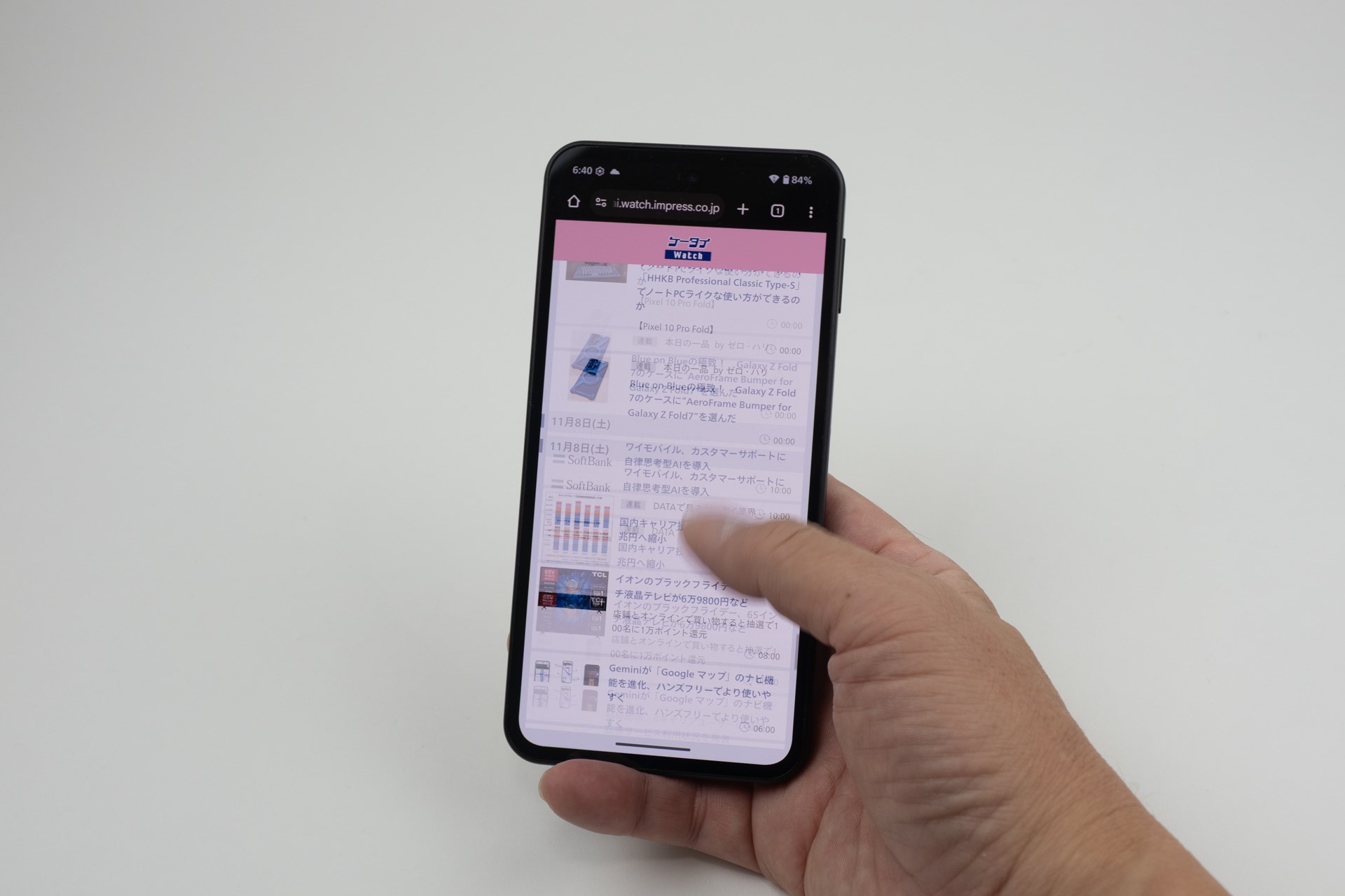 スクロールなどは滑らか