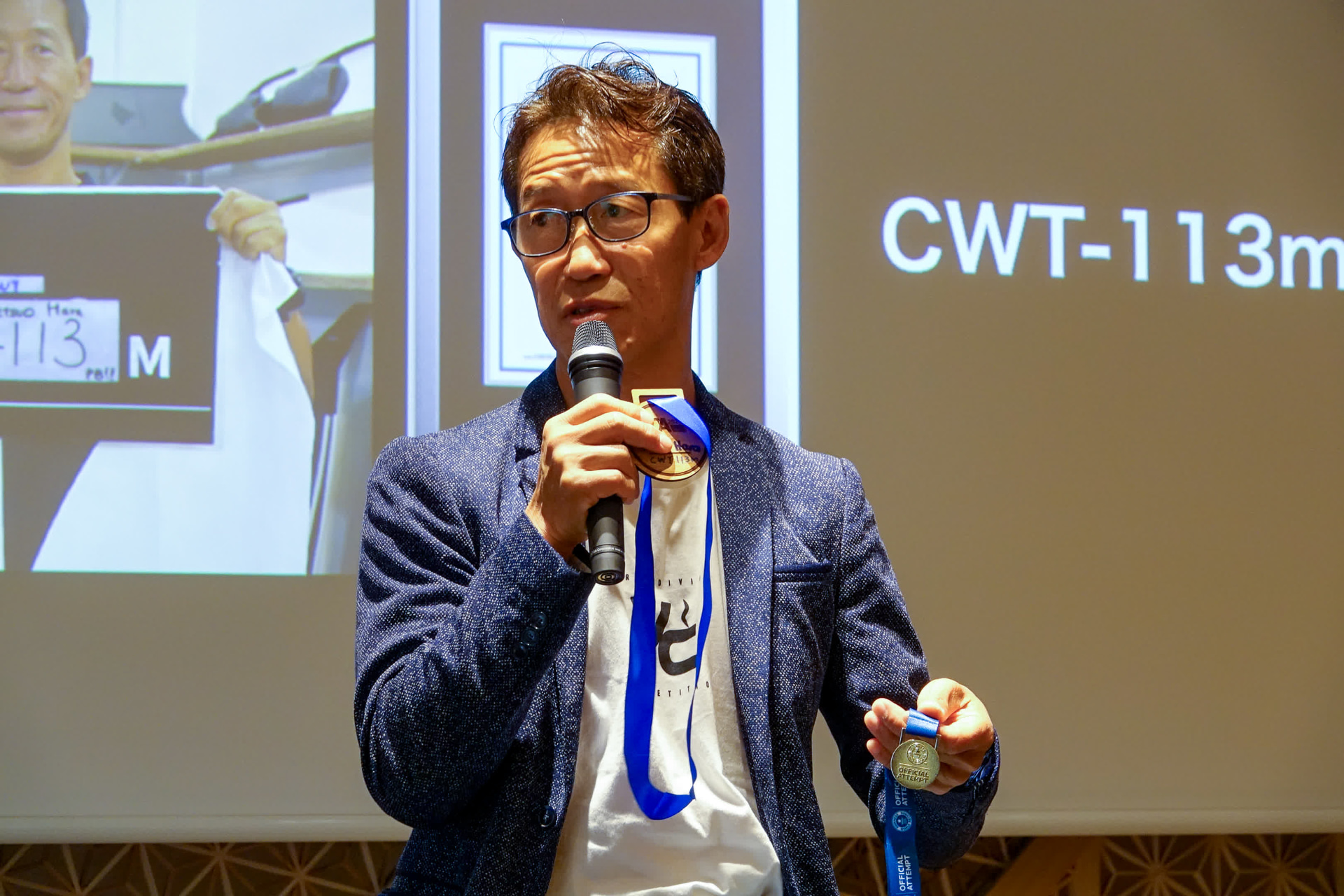 フリーダイビング選手 現役日本男子・最深記録保持者 ギネス世界記録保持者 原哲雄氏