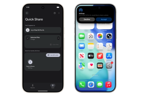 iPhoneの「AirDrop」とAndroidの「Quick Share」が相互利用可能