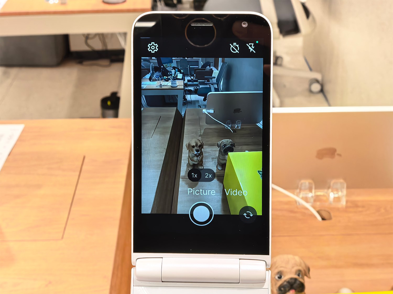 4.3インチ画面はカメラを使うときも便利だ