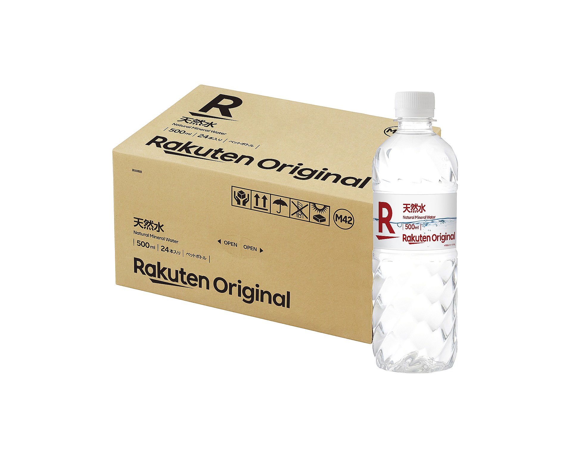 1180円の「Rakuten Original 天然水」（24本入り）