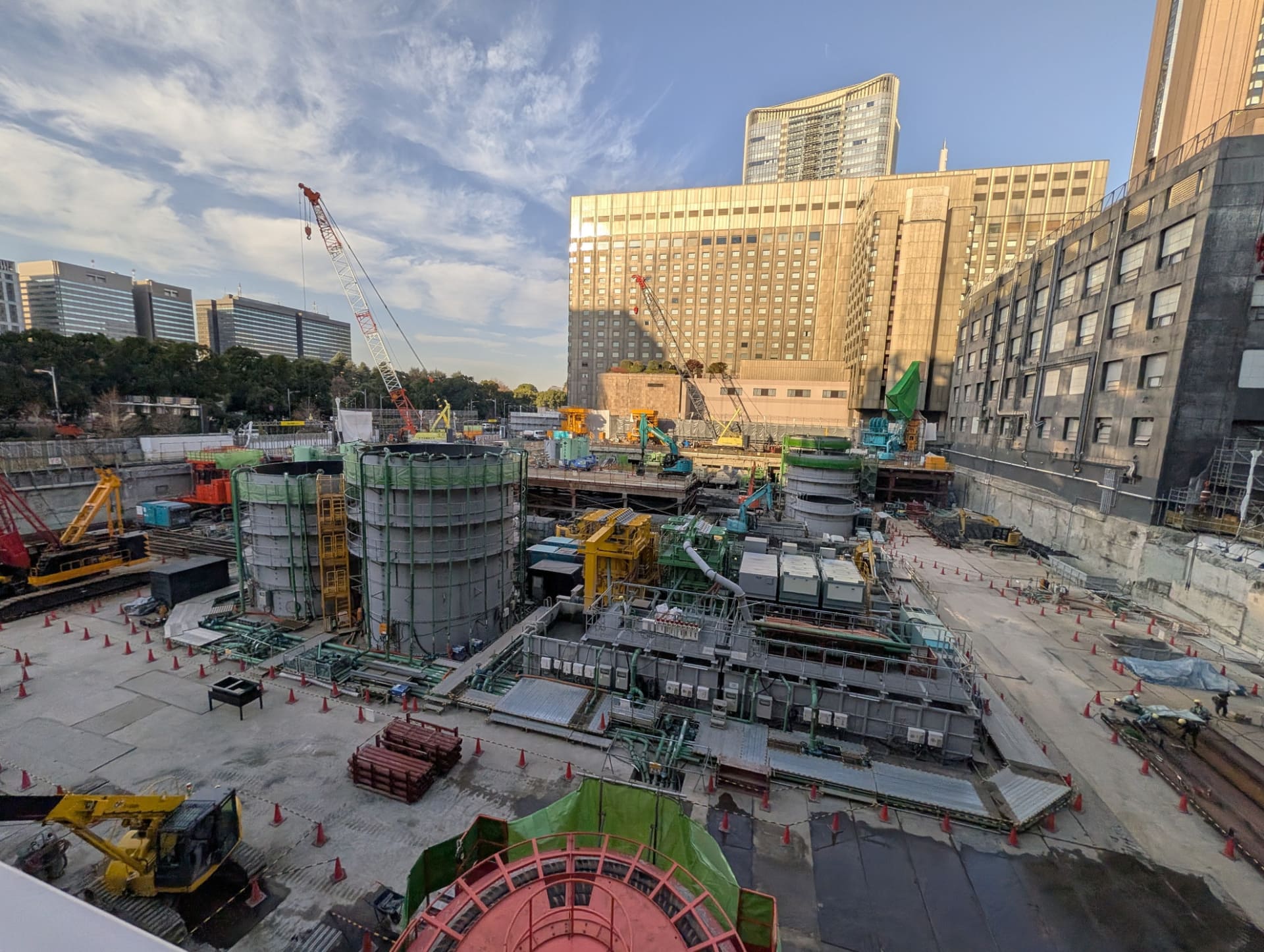 NTT日比谷タワーの建設現場、基礎工事の段階だという