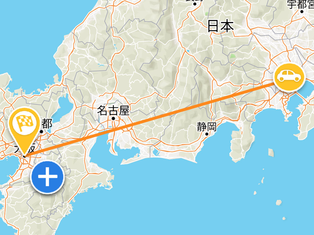 移動先がプロットされるので、この操作を繰り返していく