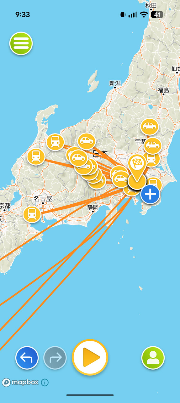 1年分の移動をひと通りプロットしてみた