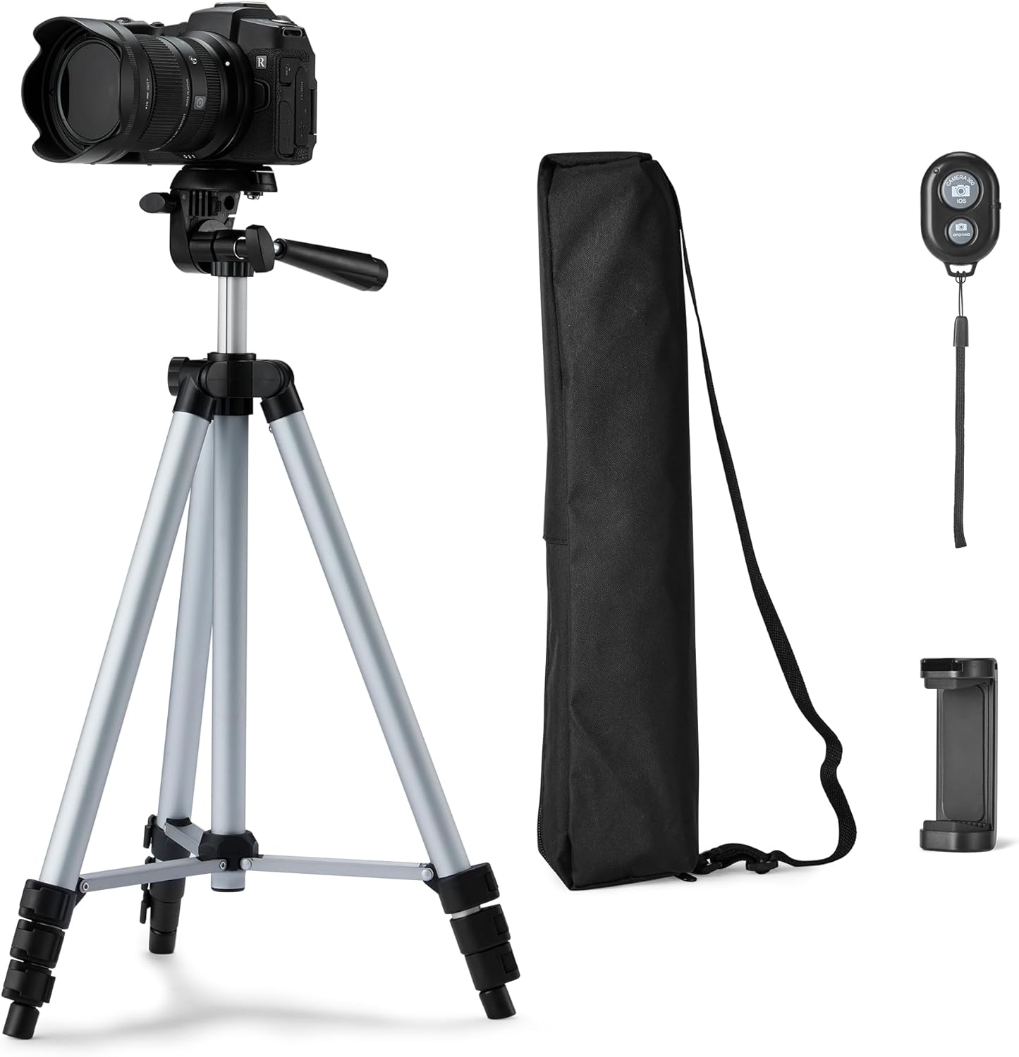 Amazonベーシック スマートフォン&カメラ三脚（～127cm）