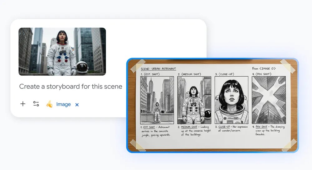 Nano Banana Proでは、画像だけでなくテキストも組み合わせて出力するよう指示した場合も、より高品質なビジュアルを作成できる