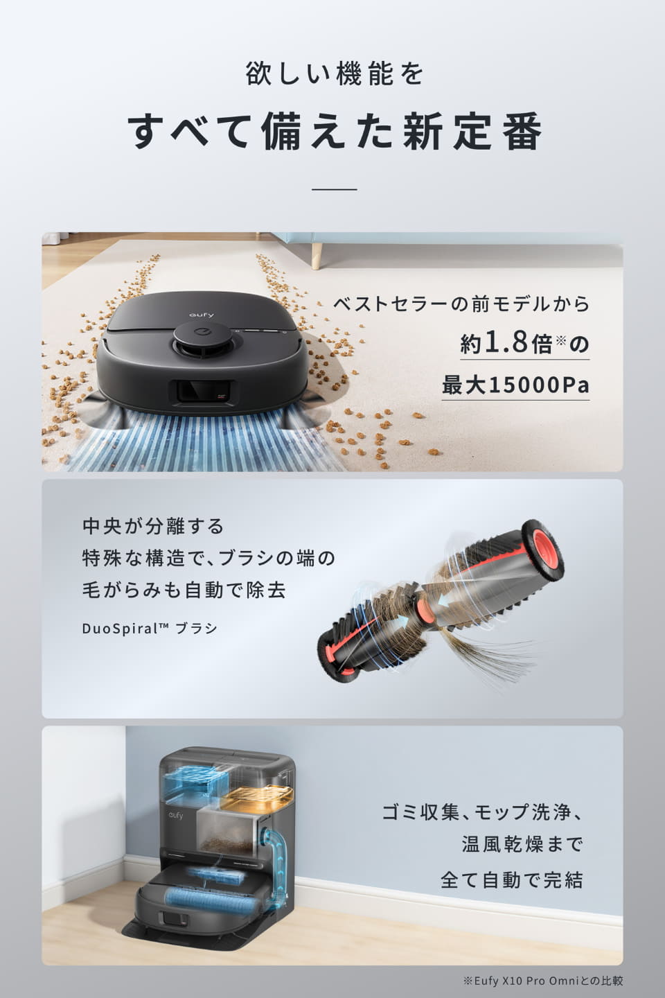 アンカーeufy Omni C28ロボット掃除機 ロボット掃除機 Eufy Robot Vacuum Omni C28 ブラック T211A510 [吸引