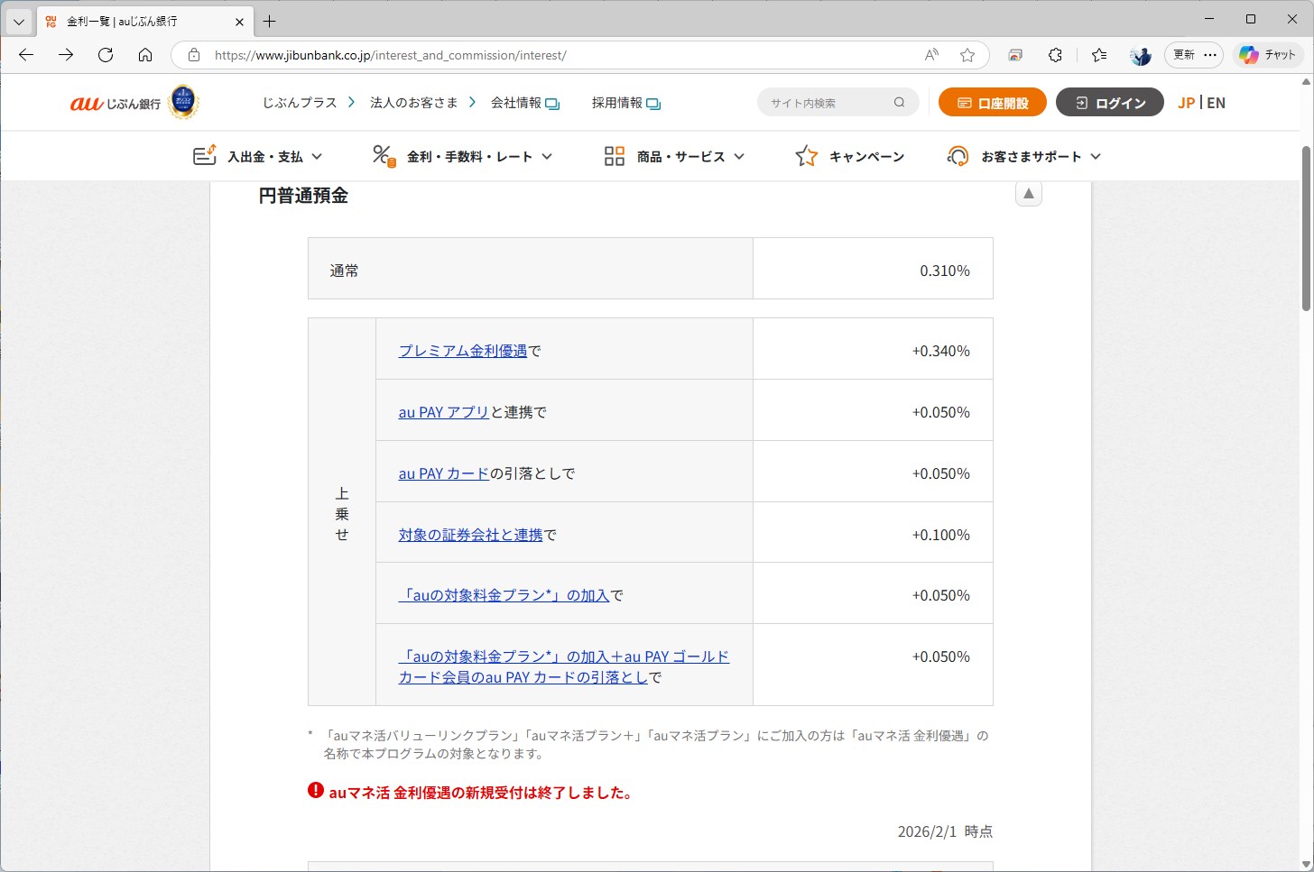 auじぶん銀行も、au PAYやau PAYカードの引き落としを条件にしたまとめて金利優遇を実施しているが、回線は条件に含んでいない。分かりやすさを重視したのか、現行のマネ活2では、金利優遇をやめている