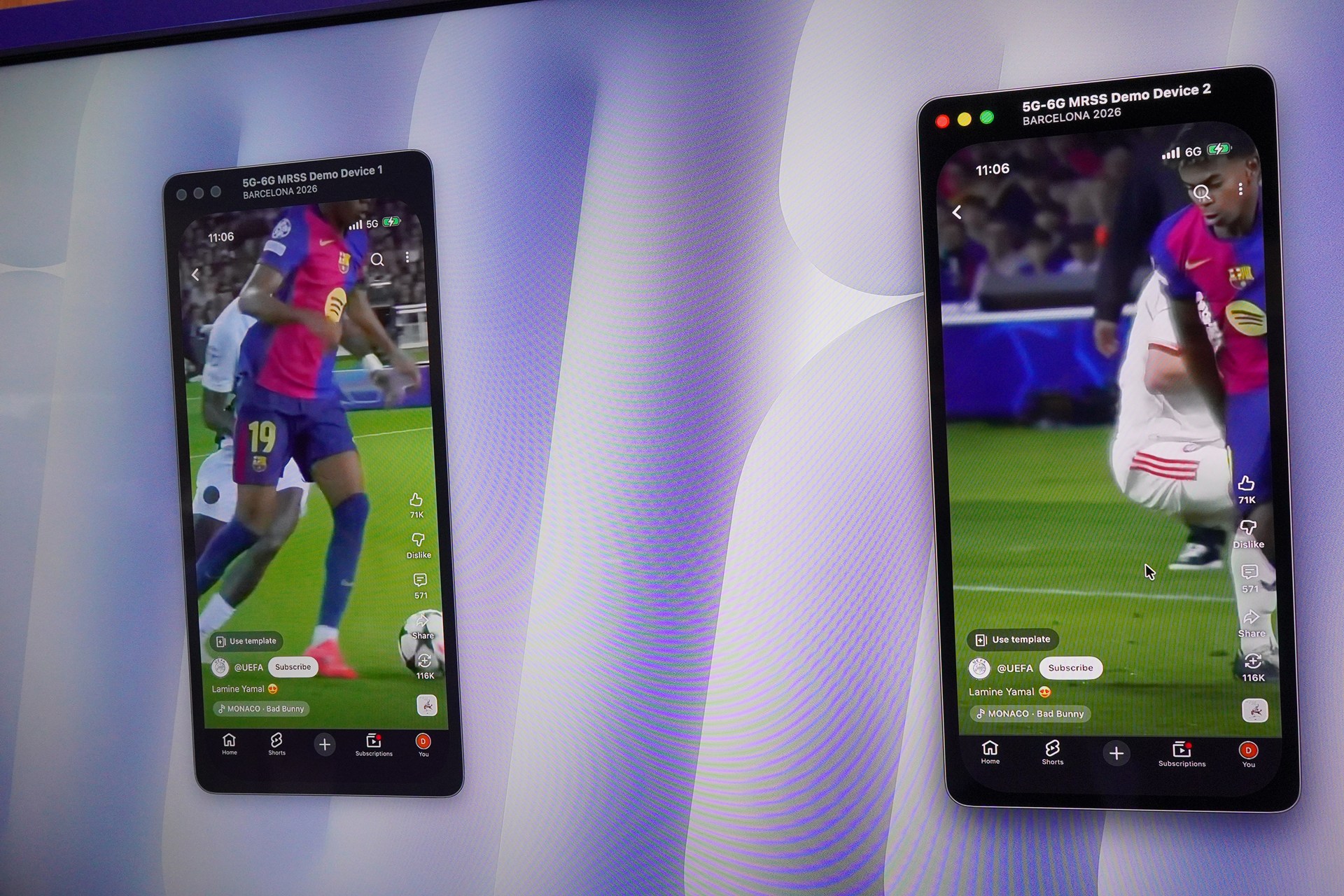 どちらの端末でも動画が安定して表示された。共用で双方の品質を落とさないことが証明された格好だ