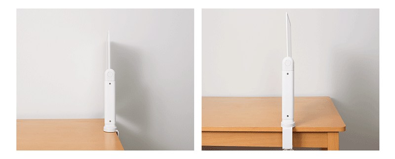 このように、自由自在と言っていいほどの角度調節ができる。