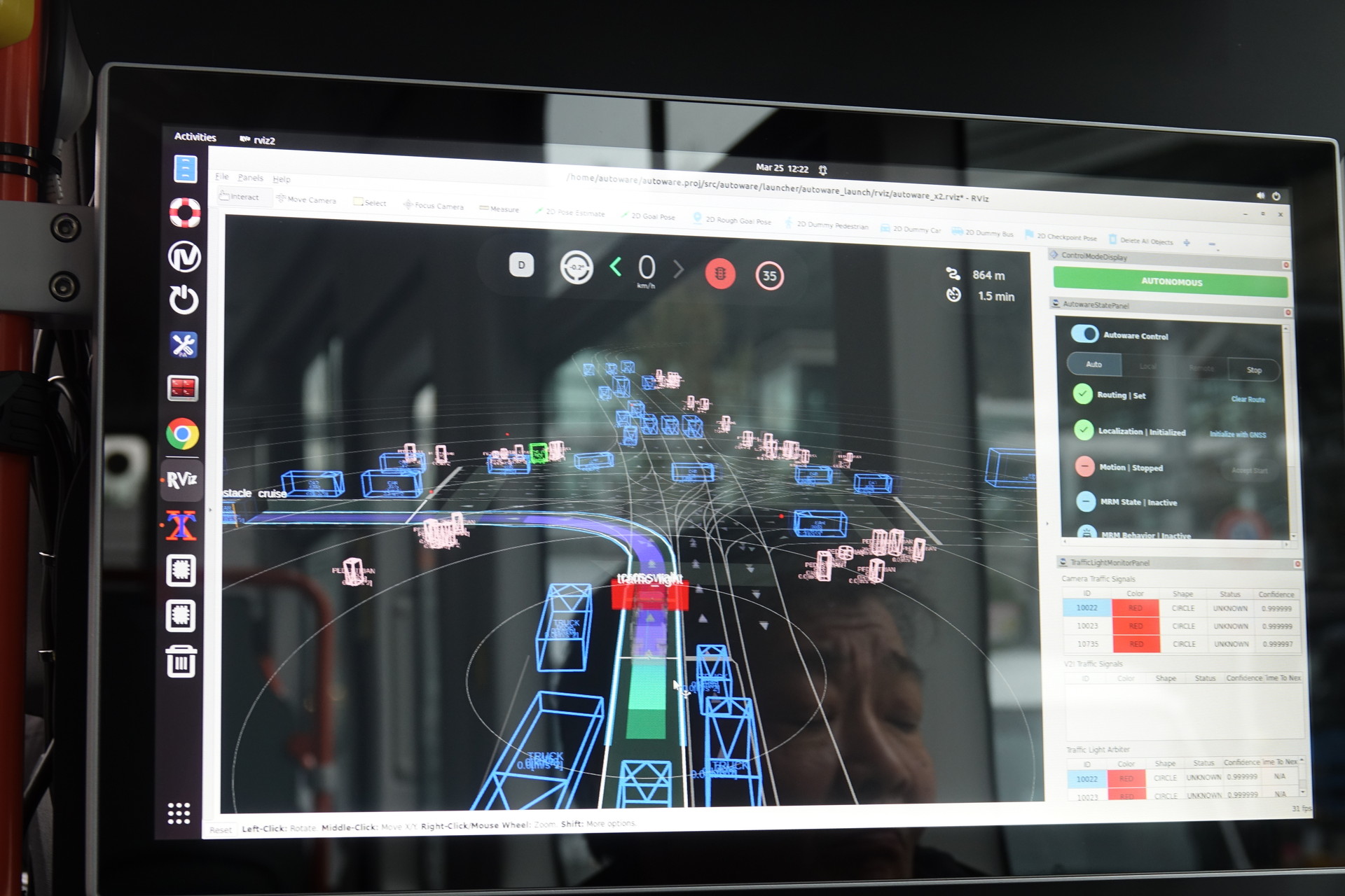 捉えた人・ものがどう動くか予測して運転操作に取り入れている